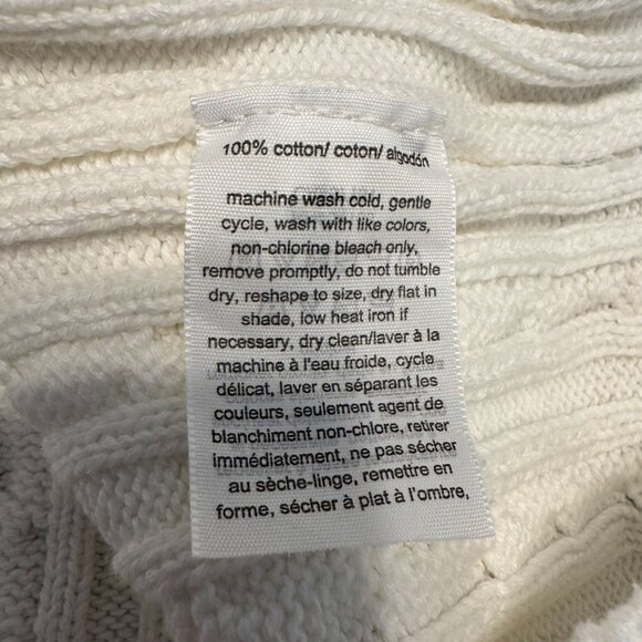 Tommy Hilfiger Womens‎ Fisherman 3D All Over Cable Knit Sweater Crewneck Size L - Picture 4 of 7